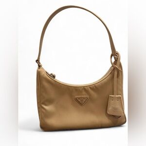 Prada Re-Edition 2005 Nylon Bag - Beige